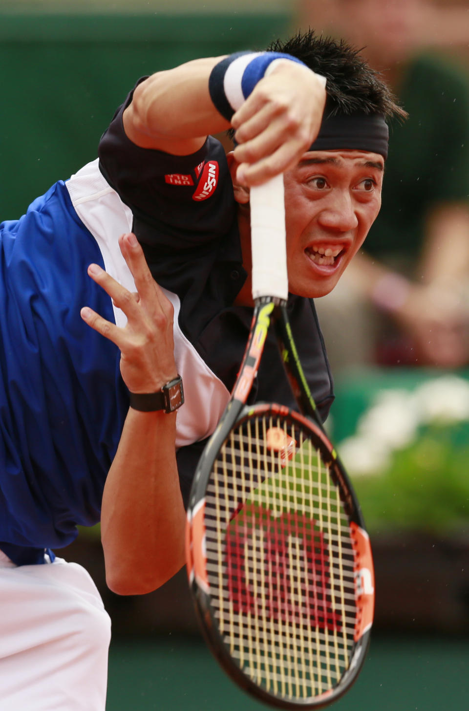 Tennis - French Open - Roland Garros, Paris, France - 31/5/15 Men's Singles - Japan's Kei Nishikori in action during the fourth round Action Images via Reuters / Jason Cairnduff Livepic