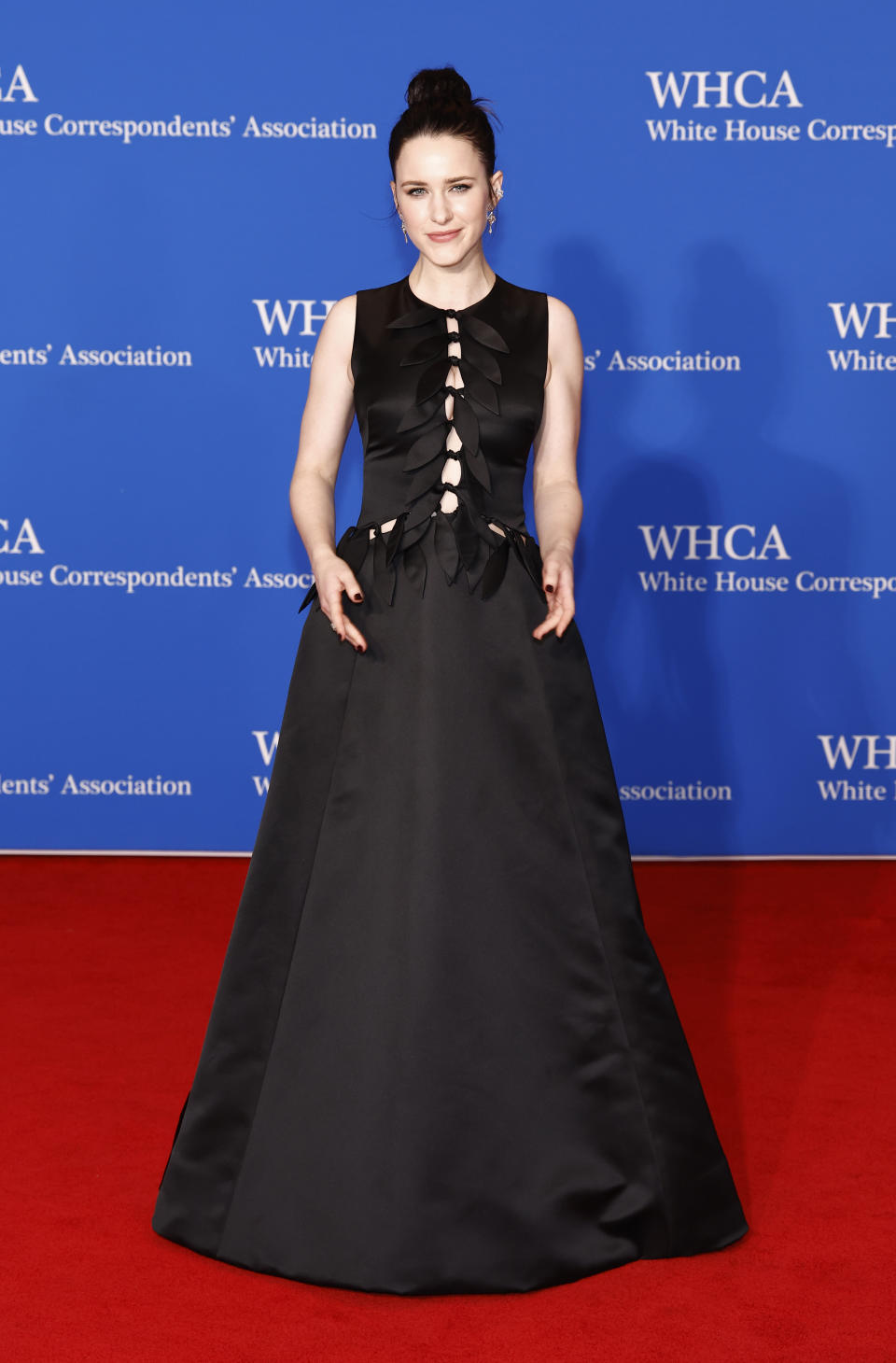 WASHINGTON, DC - APRIL 27: Rachel Brosnahan attends the 2024 White House Correspondents' Dinner at The Washington Hilton on April 27, 2024 in Washington, DC. (Photo by Paul Morigi/Getty Images)