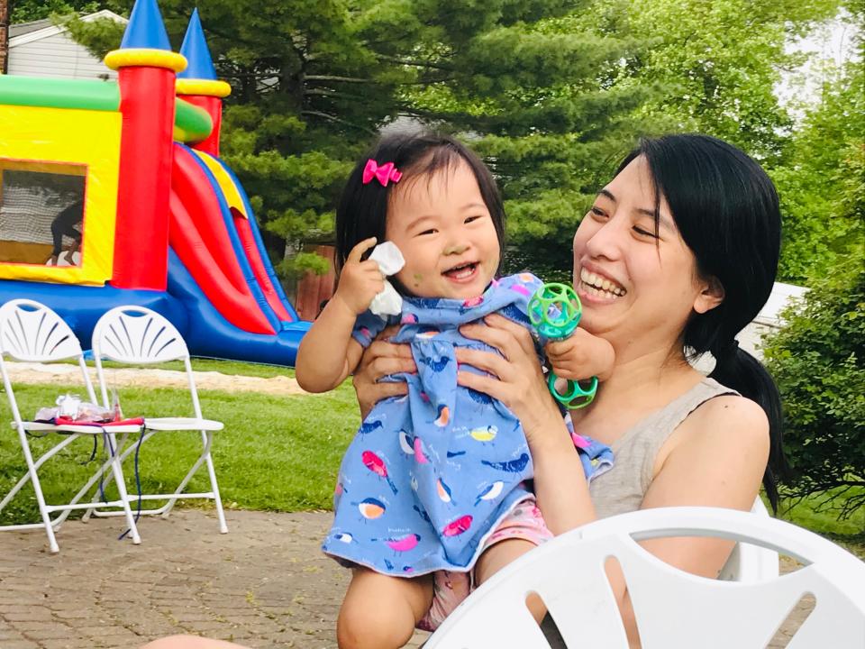 Michelle Tsai, 43, and her 2-year-old daughter, Napali Shen-Tsai