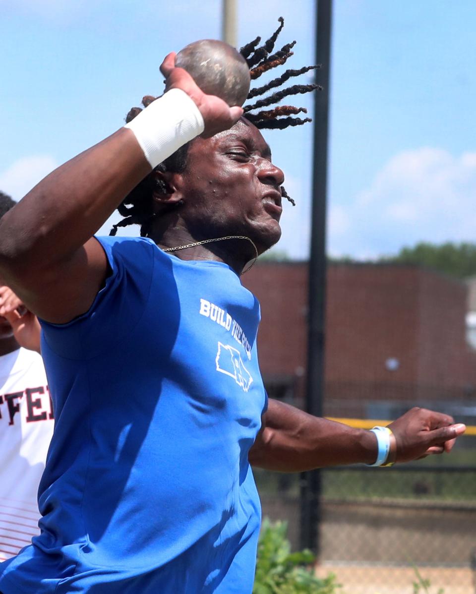 Rockvale's Timi Williams, shown in a 2023 photo, captured first in the shot put at the Class AAA Section 2 meet.