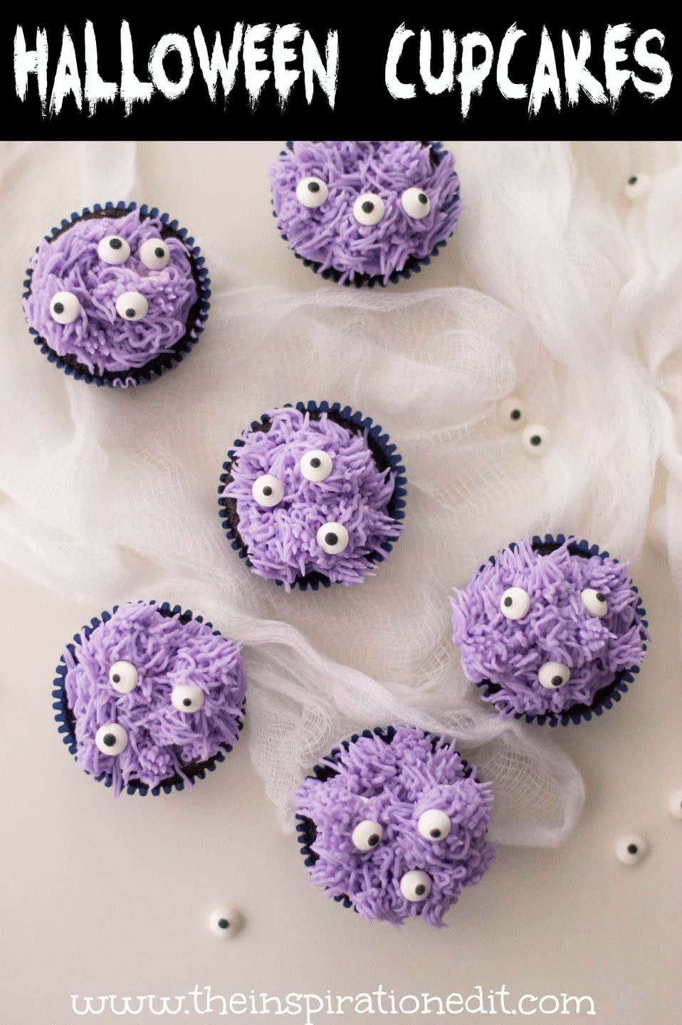 Purple Monster Cupcakes