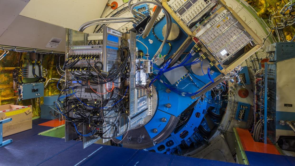 Das Ferninfrarot-Spektrometer GREAT (German Receiver for Astronomy at Terahertz Frequencies). Foto: Carlos Duran/MPIfR