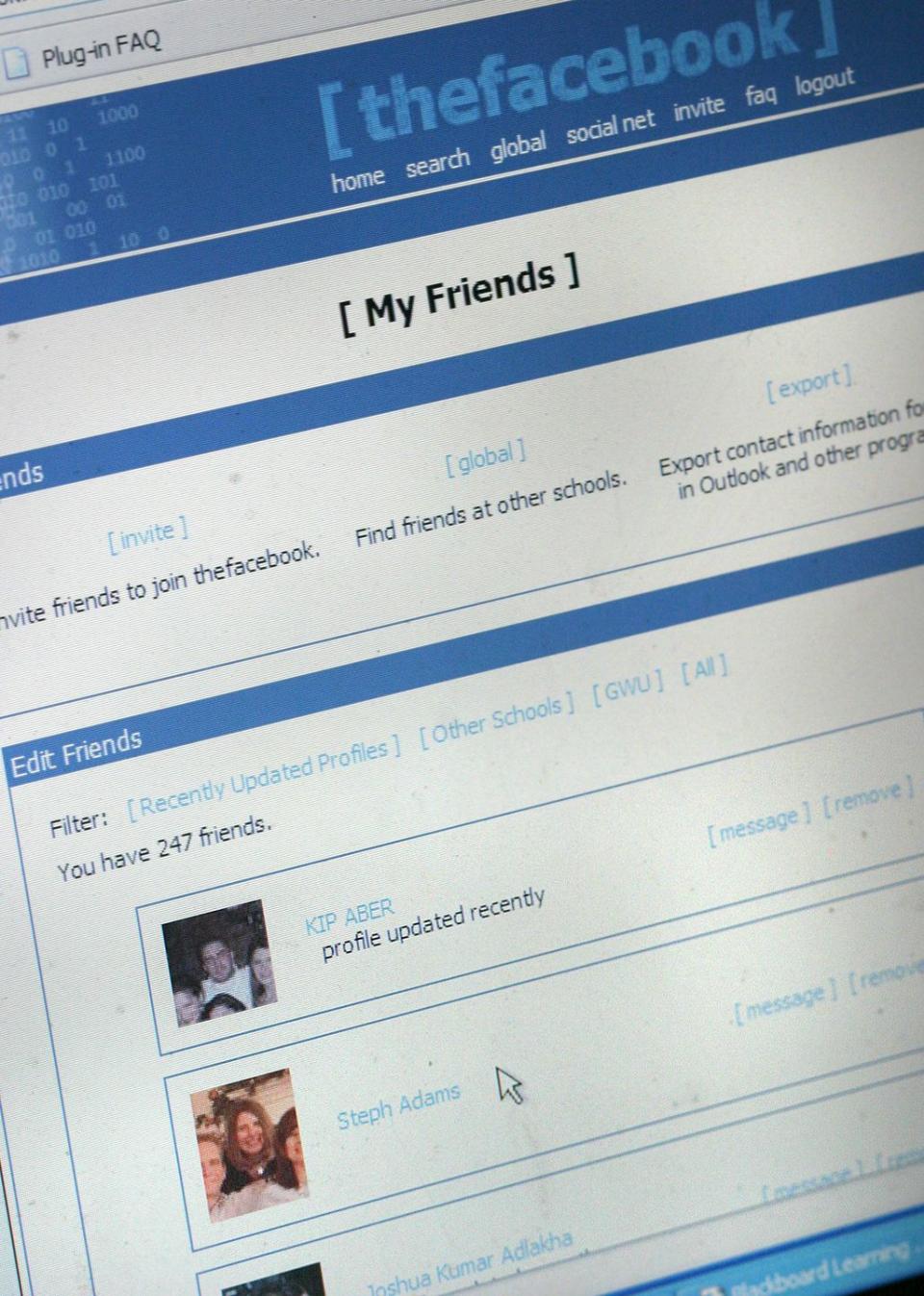 24) Facebook Shows Its Face (2004)