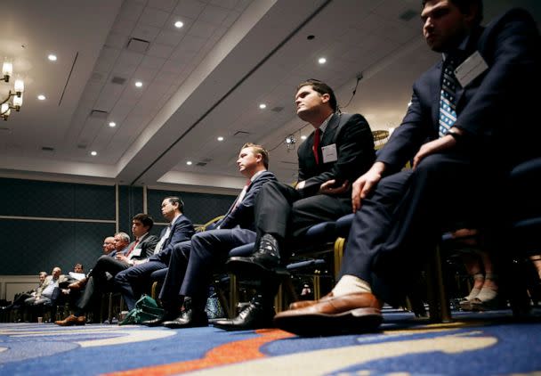 PHOTO: Federalist Society members attend the Federalist Society Sixth Annual Florida Chapters Conference in Lake Buena Vista, Florida, Jan. 31, 2020. (Octavio Jones/Tampa Bay Times via AP)