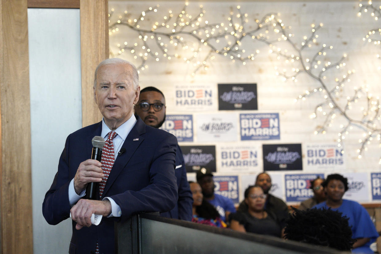 President Joe Biden delivers remarks during a campaign stop in Philadelphia, May 29, 2024. (Yuri Gripas/The New York Times)