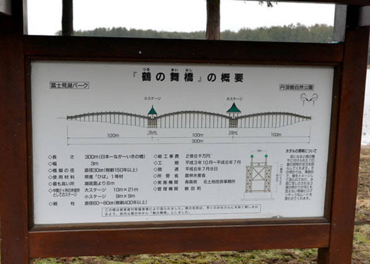 ▲介紹「鶴之舞橋」的解說看板