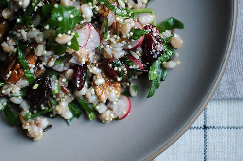 Radish and Pecan Grain Salad