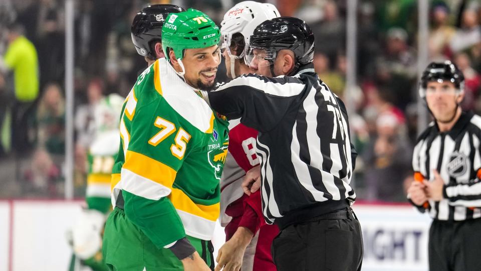 Ryan Reaves will undoubtedly be present in Detroit Red Wings fans&#39; nightmares the Minnesota Wild&#39;s 4-1 win on Wednesday. (Reuters)