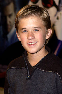 Haley Joel Osment , who probably doesn't find all those 'dead people' jokes very funny anymore, at the Westwood premiere of K-Pax