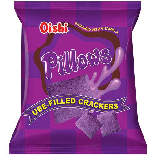 Oishi Pillows 枕頭造型餅乾。圖片來源：Oishi官網