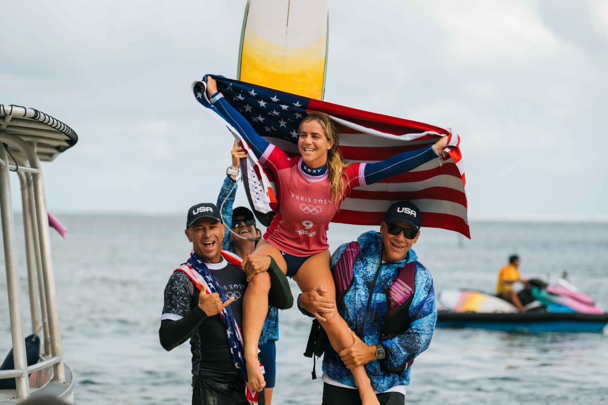 Victory for Caroline Marks and Team USA.<p>Photo: ISA/Beatriz Ryder</p>