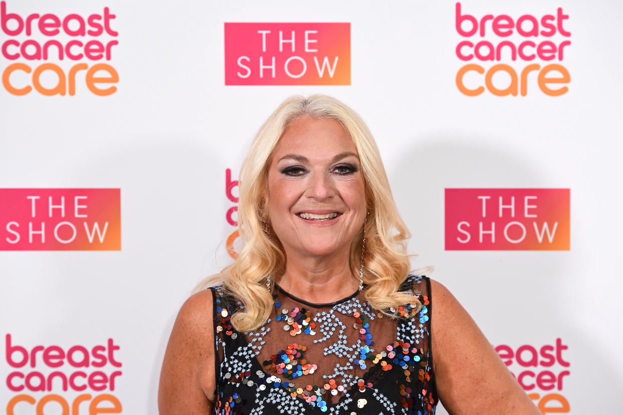 LONDON, ENGLAND - OCTOBER 03: Vanessa Feltz attends the Breast Cancer Care London Fashion Show at Park Plaza Westminster Bridge Hotel on October 03, 2019 in London, England. (Photo by Jeff Spicer/Getty Images for Breast Cancer Care)