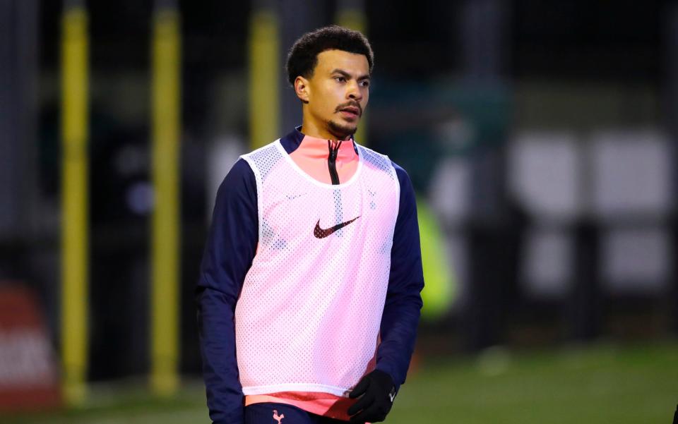 Tottenham Hotspur's Dele Alli during the warm up before the match  - Reuters