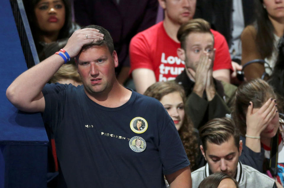 Clinton Supporters on Election Night