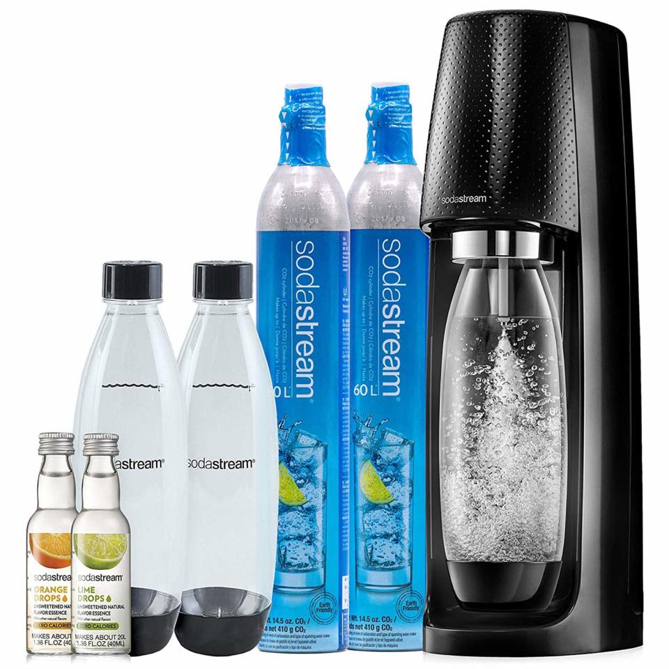 Instead of buying cases of LaCroix, make your own sparkling water with SodaStream. (Photo: Amazon)