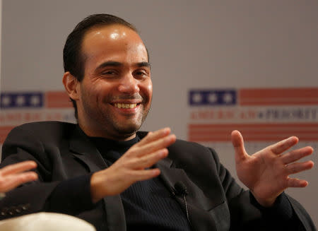 FILE PHOTO: George Papadopoulos, a former aide to Donald Trump's 2016 presidential campaign who just finished serving his 14-day sentence after pleading guilty to charges brought by special counsel Robert Mueller, speaks at the American Priority conference in Washington D.C., U.S. December 8, 2018. REUTERS/Jim Urquhart