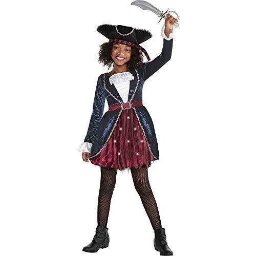<p><strong>Party City</strong></p><p>amazon.com</p><p><strong>$35.58</strong></p><p>Ahoy, matey! This pirate definitely boosted something that sparkles — it lights up! There's also a light-up pirate costume <a href="https://www.amazon.com/Party-City-Captain-Halloween-Costume/dp/B08BH965QH?tag=syn-yahoo-20&ascsubtag=%5Bartid%7C10055.g.385%5Bsrc%7Cyahoo-us" rel="nofollow noopener" target="_blank" data-ylk="slk:that comes with pants;elm:context_link;itc:0;sec:content-canvas" class="link ">that comes with pants</a> instead of a skirt. No landlubbers allowed!</p>