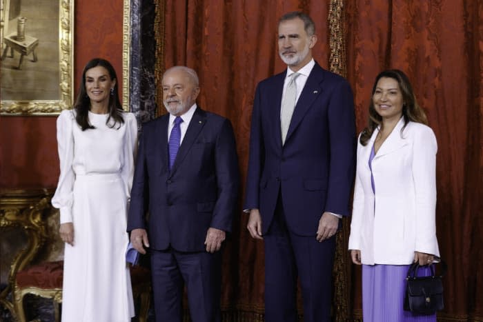 Los reyes junto al presidente de Brasil y su mujer 