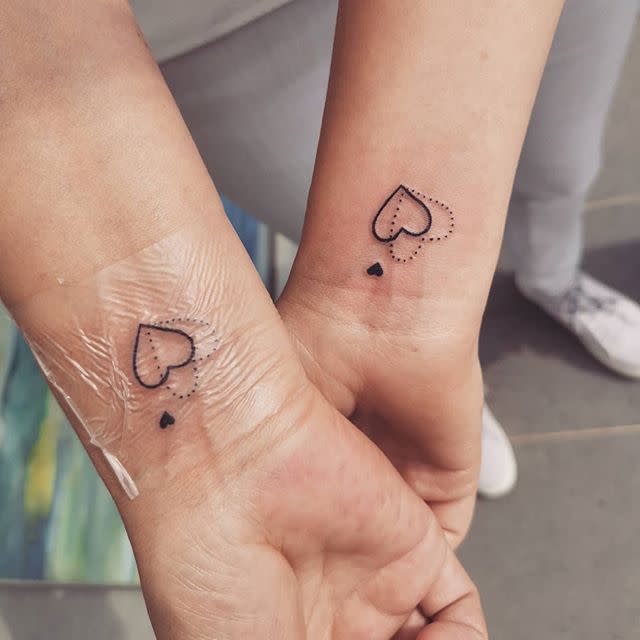 matching anchor heart tattoo