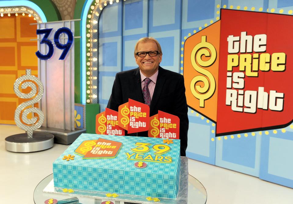 Comedian/host Drew Carey appears onstage at the taping of the 39th season premiere of 'The Price is Right' at Television City on Aug. 9, 2010 in Los Angeles, California.