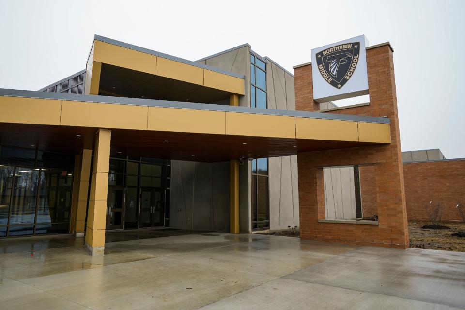 A new building that will become Washington Township's Northview Middle School at the start of the 2024-2025 school year, seen on Thursday, Jan. 25, 2024, in Indianapolis.