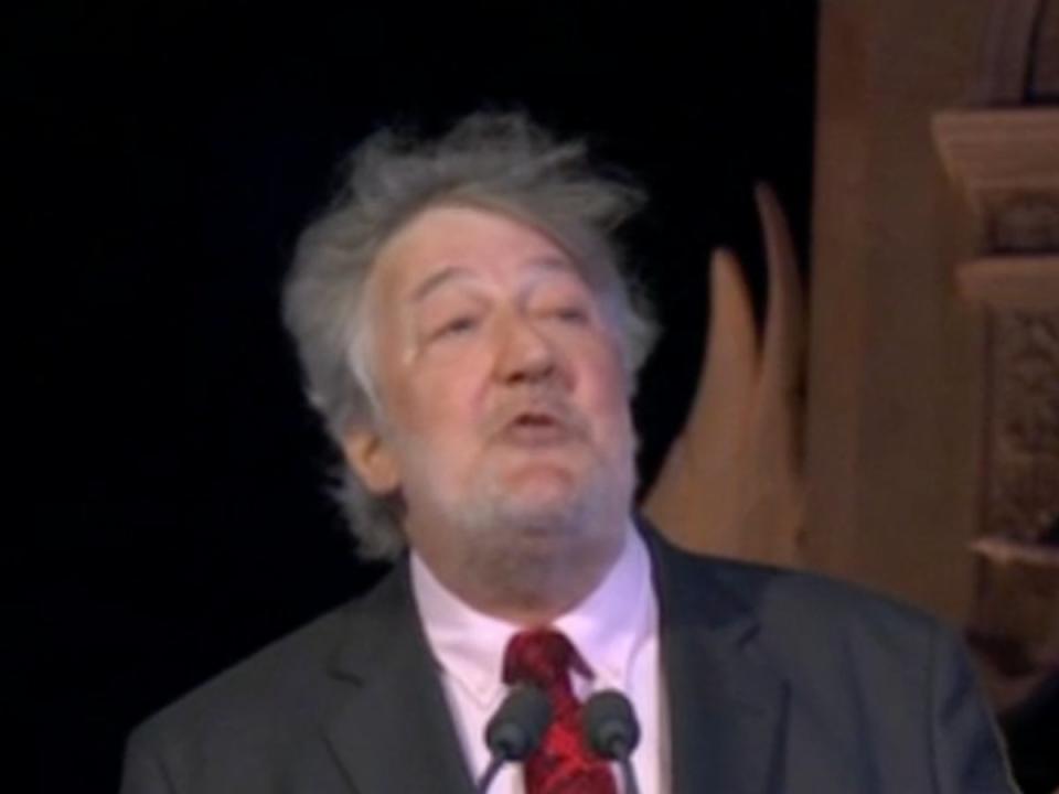 Stephen Fry appeared the Queen’s platinum jubilee concert (BBC)
