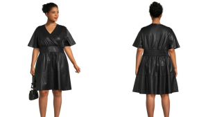 Terra & Sky Faux Leather Dress