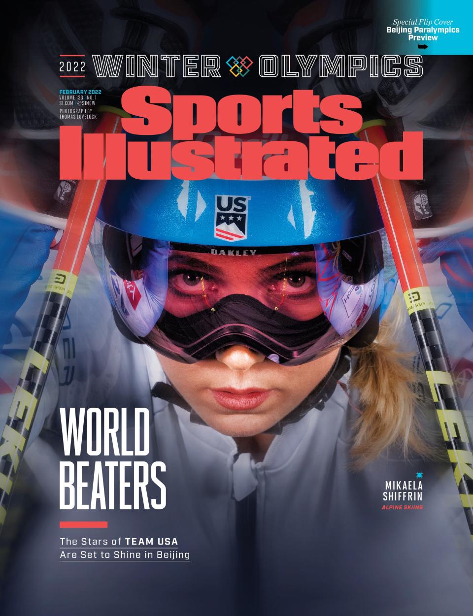 Sports Illustrated exclusively photographed Mikaela Shiffrin for the 2022 Winter Olympics cover.