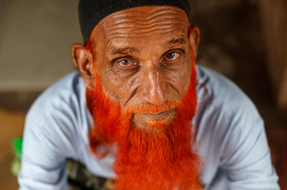 Henna-dyed beard in Mumbai