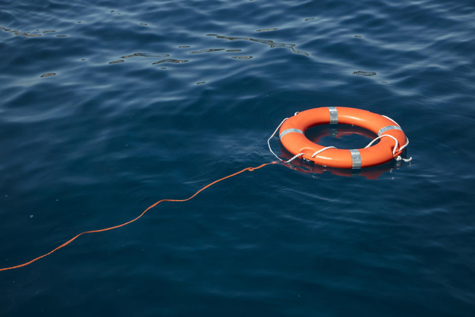 A floatie in the water