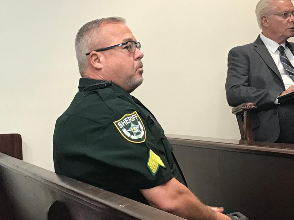 Volusia County Sheriff's Office Sgt. Don Maxwell at a hearing Wednesday for Nicole Jackson-Maldonado, who is accused of shooting at deputies.