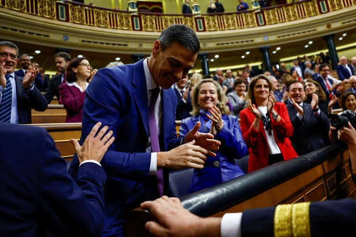 An investiture plenary session is held at the Spanish parliament, in Madrid