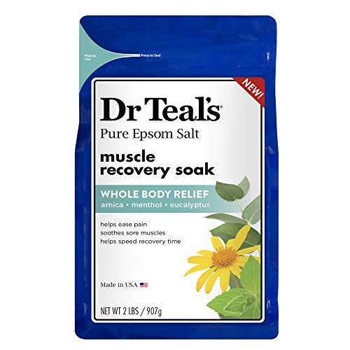 Dr. Teal's Epsom Salt - Muscle Recovery Soak - Whole Body Relief with Arnica, Menthol, Eucalyptus - 2lb bag (Amazon / Amazon)