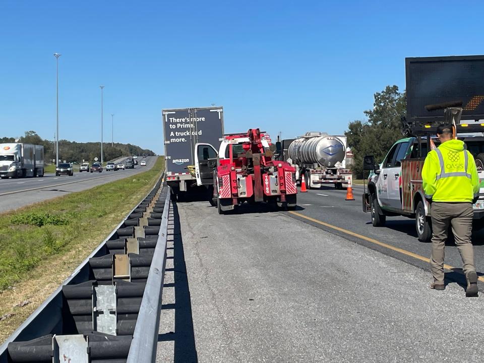 This was the scene of Tuesday's crash along I-75 that claimed the life of one person.