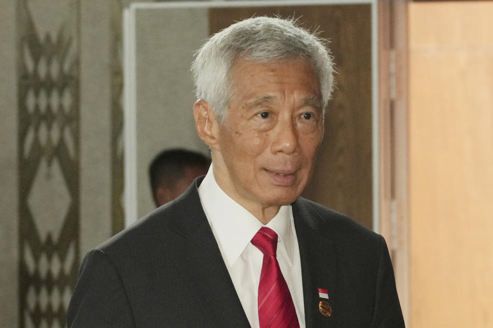 Singapore's Prime Minister Lee Hsien Loong attends the 42nd ASEAN Summit in Labuan Bajo, East Nusa Tenggara province, Indonesia, Wednesday, May 10, 2023. (AP Photo/Achmad Ibrahim, Pool)