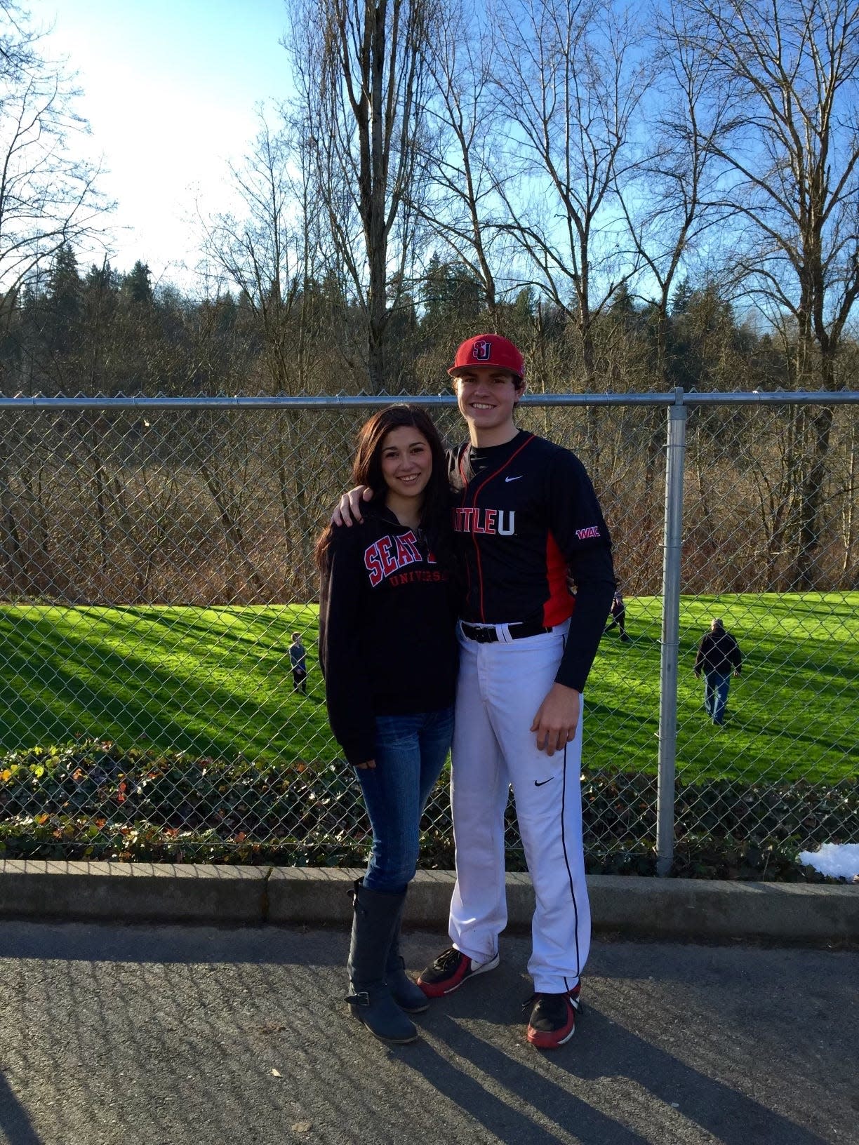 Tarik Skubal and his wife, Jessica Skubal, in college. He attended Seattle University and pitched in the 2015, 2016 and 2018 seasons, but he missed the entire 2017 season recovering from Tommy John surgery.
