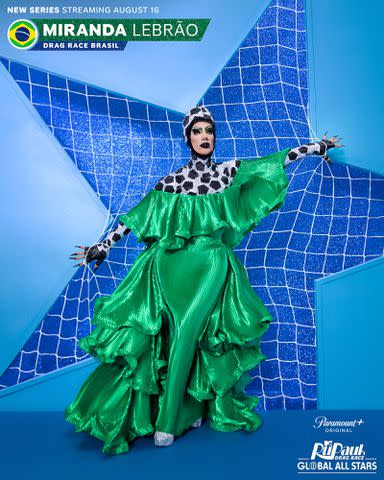 <p>World of Wonder/Paramount+</p> Miranda Lebrão 'RuPaul's Drag Race Global All Stars' promo look