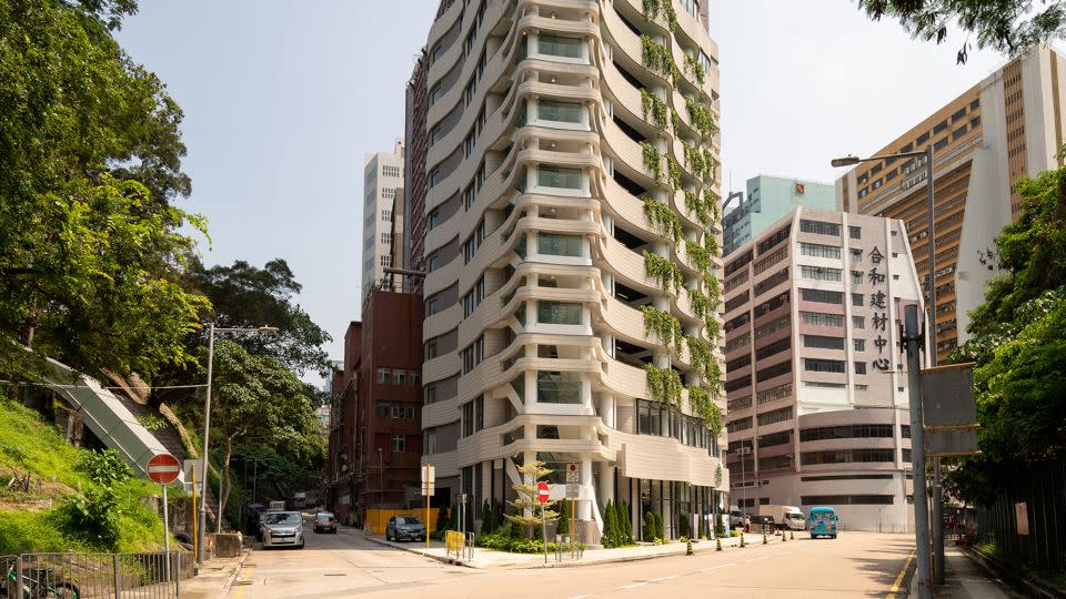 Shan Sum, a private columbarium tower in the Kwai Chung district of Hong Kong on June 2. - Noemi Cassanelli/CNN