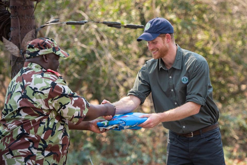 Prince Harry, Duke of Sussex makes a speech as he dedicates Liwonde National Park and the adjoining Mangochi Forest to the Queen's Commonwealth Canopy (Getty Images)