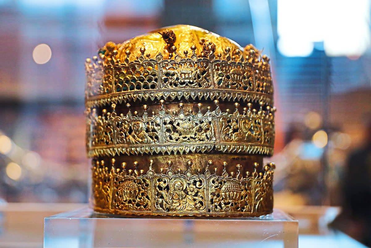  Seized: a crown from the 1740s among the London relics (AFP/Getty Images)