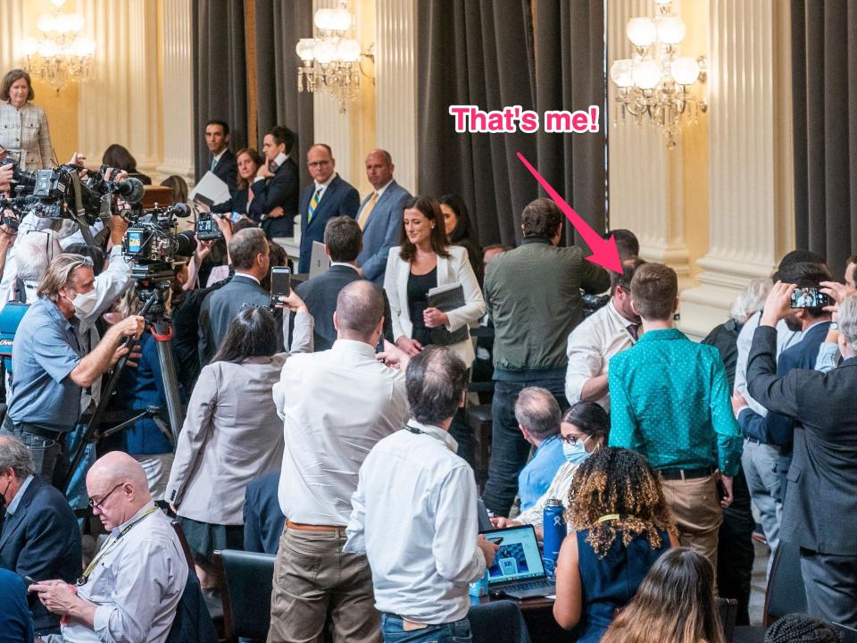 Cassidy Hutchinson departs after testifying before the January 6 committee on June 28, 2022.