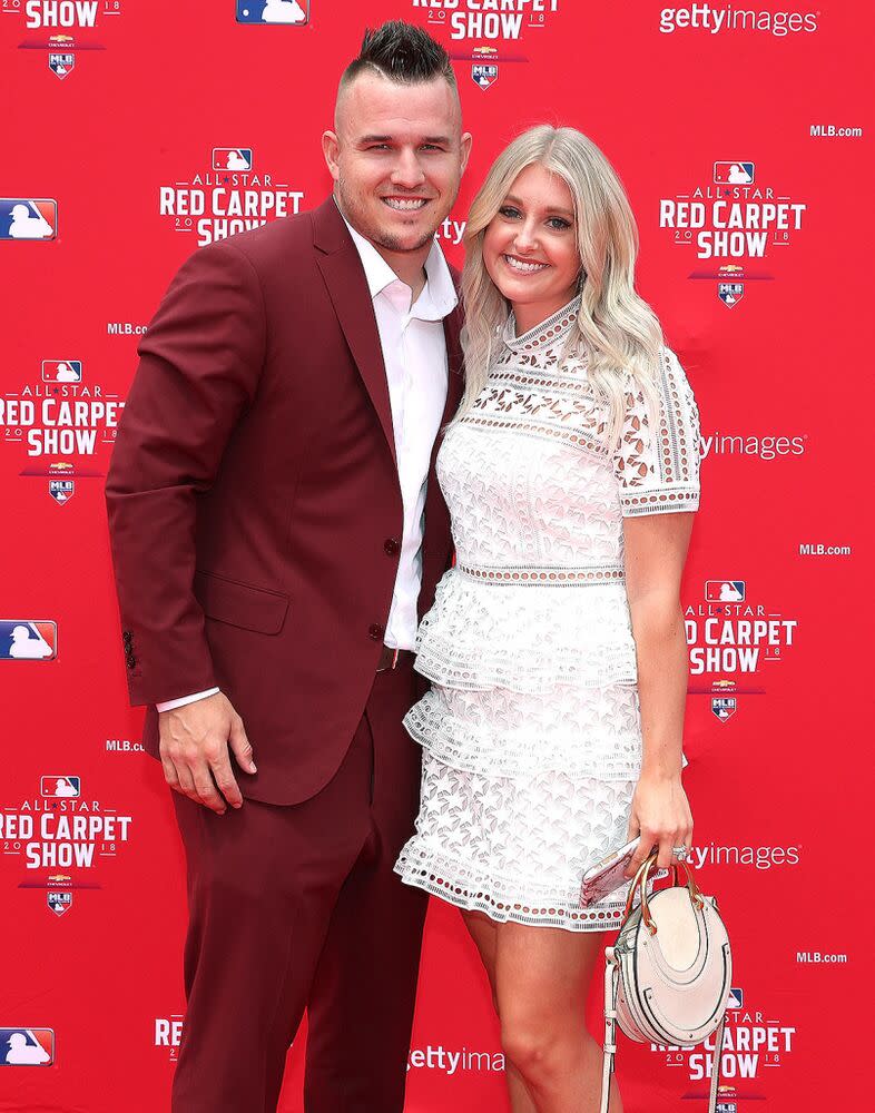 Mike Trout and wife Jessica Tara Trout | Patrick Smith/Getty