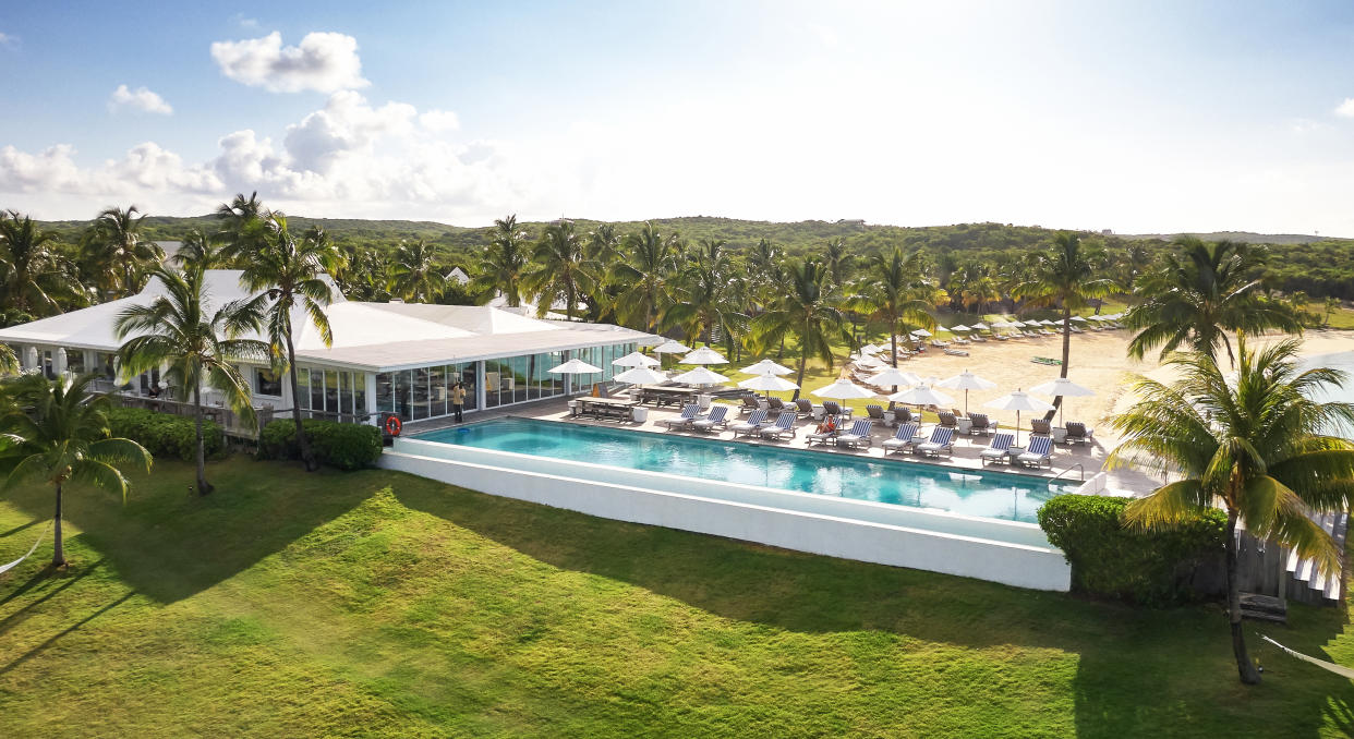  The infinity pool at The Cove Eleuthera resort in Eleuthera, Bahamas . 