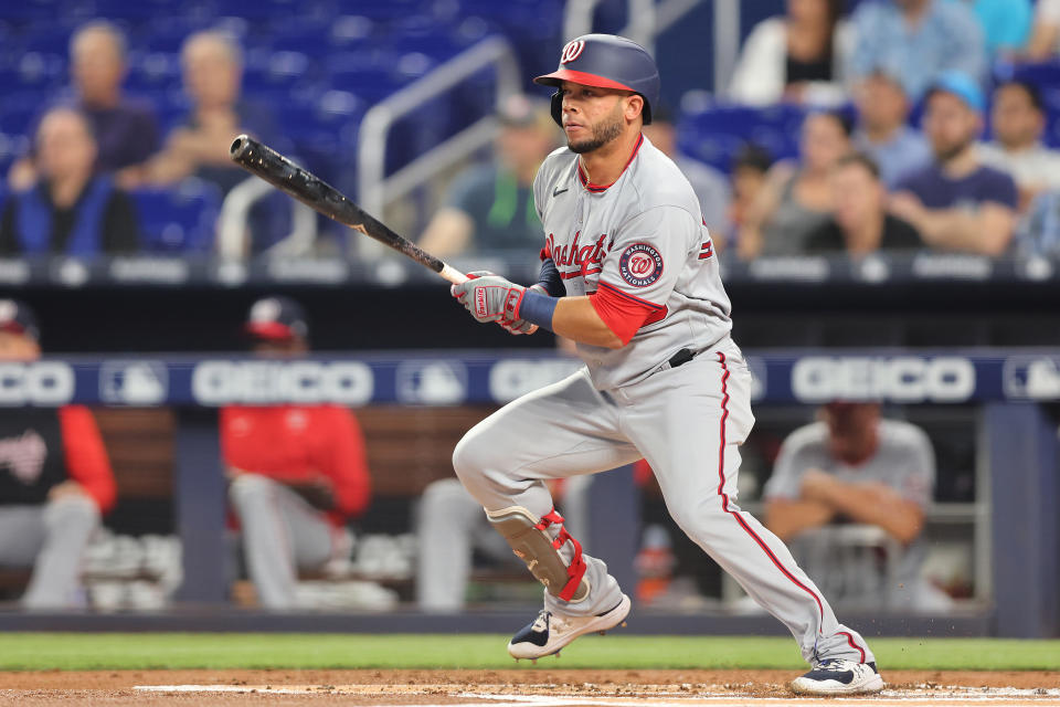 Yadiel Hernandez should be rostered in more fantasy baseball leagues. (Photo by Michael Reaves/Getty Images)