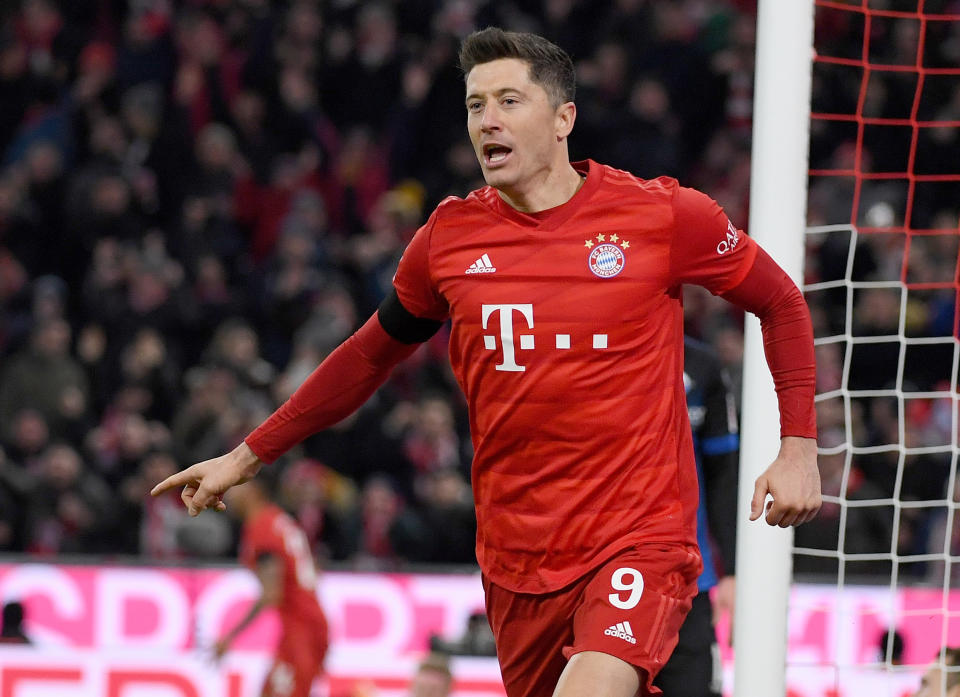 Robert Lewandowski and Bundesliga-leading Bayern Munich will be back at it this weekend against Union Berlin. (Photo by Angelika Warmuth/picture alliance via Getty Images)