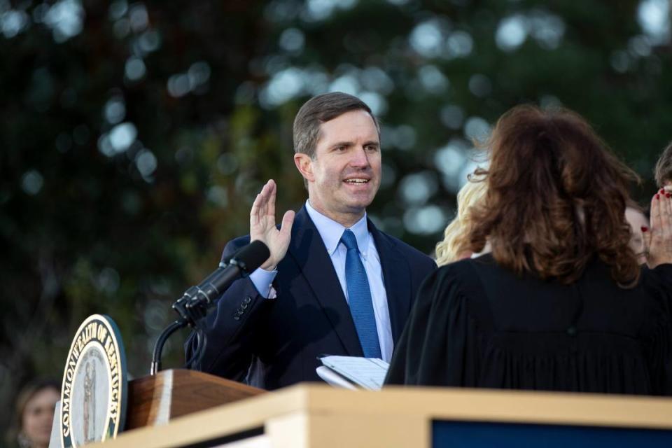 Gov. Andy Beshear took the oath of office for his second term Tuesday.
