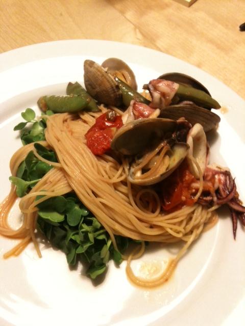 Spaghetti with mixed Seafood