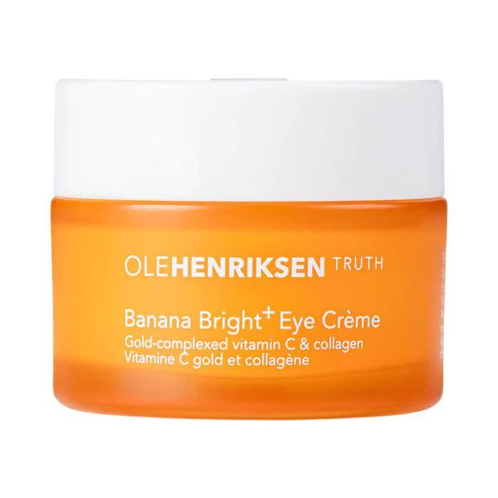 <p>OLEHENRIKSEN Banana Bright+ Vitamin C Eye Crème 0.5 oz / 15 mL</p><p>sephora.com</p><p>$42.00</p><p><a href="https://go.redirectingat.com?id=74968X1596630&url=https%3A%2F%2Fwww.sephora.com%2Fproduct%2Fbanana-bright-vitamin-c-eye-cre-me-P500613&sref=https%3A%2F%2Fwww.harpersbazaar.com%2Fbeauty%2Fskin-care%2Fa42535602%2Folehenriksen-designer-anine-bing%2F" rel="nofollow noopener" target="_blank" data-ylk="slk:Shop Now;elm:context_link;itc:0;sec:content-canvas" class="link ">Shop Now</a></p><span class="copyright">sephora.com</span>