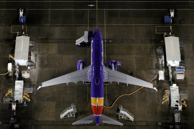 Aerial photos show Boeing 737 Max airplanes on the tarmac in Seattle