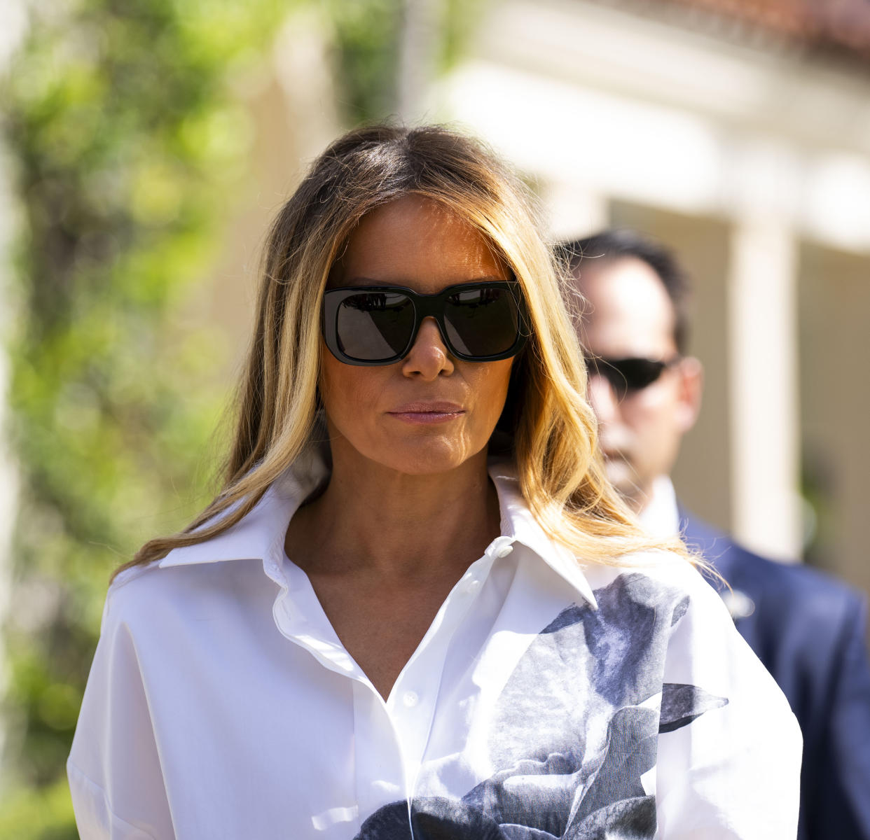Melania Trump after voting with her husband, former President Donald Trump, in the Florida primary, in Palm Beach, Fla., March 19, 2024. (Doug Mills/The New York Times)